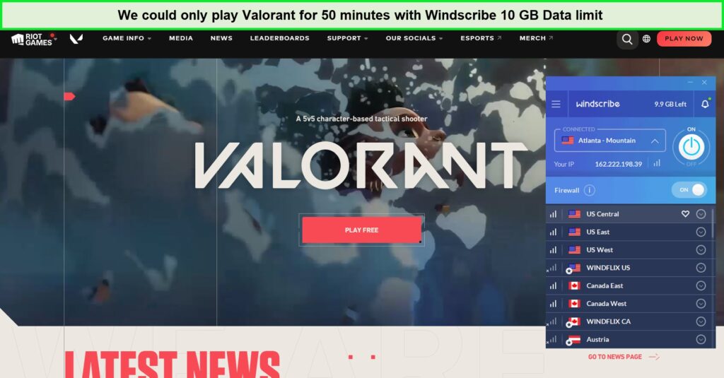 Playing-Valorant-with-Windscribe-in-UK