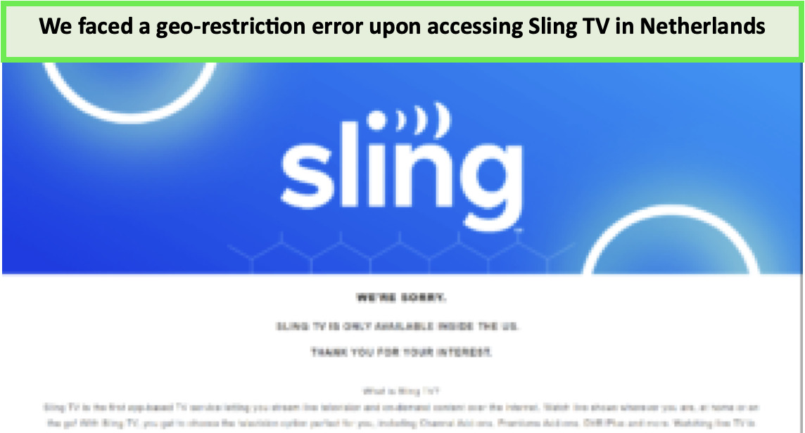  Sling TV geografische beperkingsfout in - Nederland 