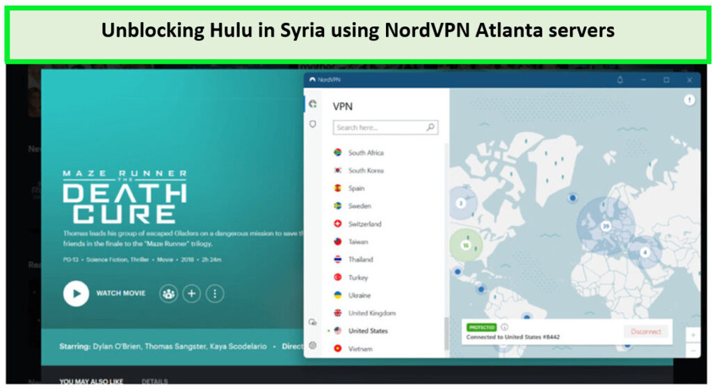 Streaming-Hulu-in-Syria-with-NordVPN