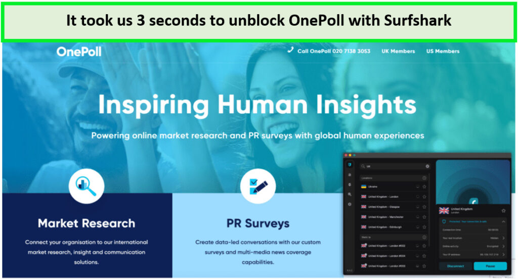 Surfshark-unblocking-OnePoll-survey-site