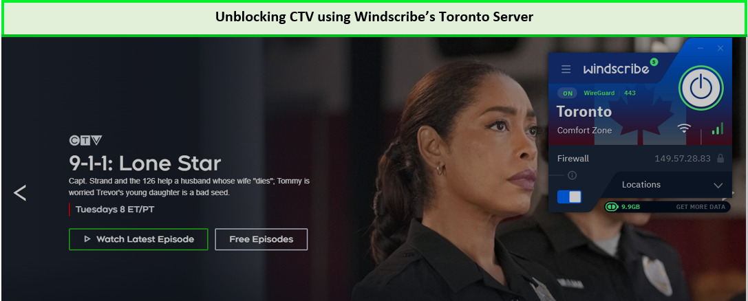 Unblocking CTV with Windscribe