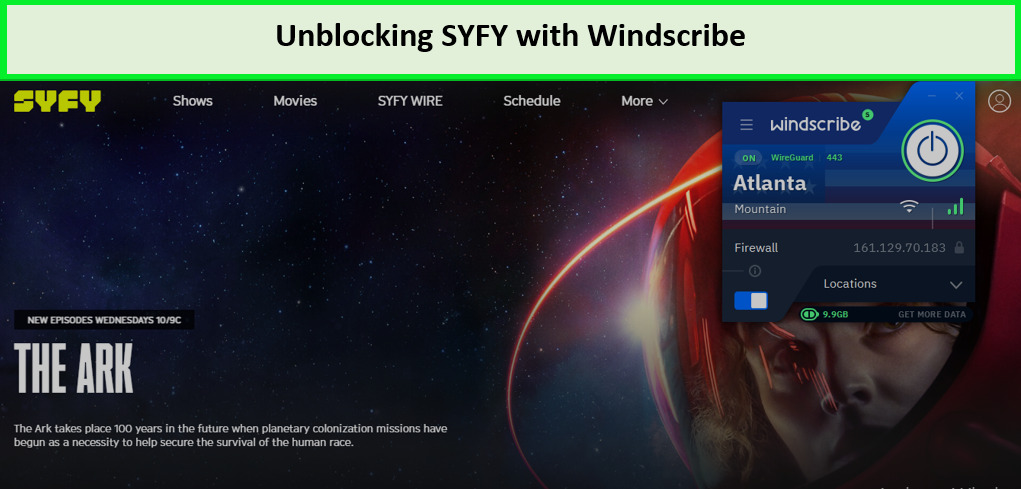 Unblocking Syfy with Windscribe