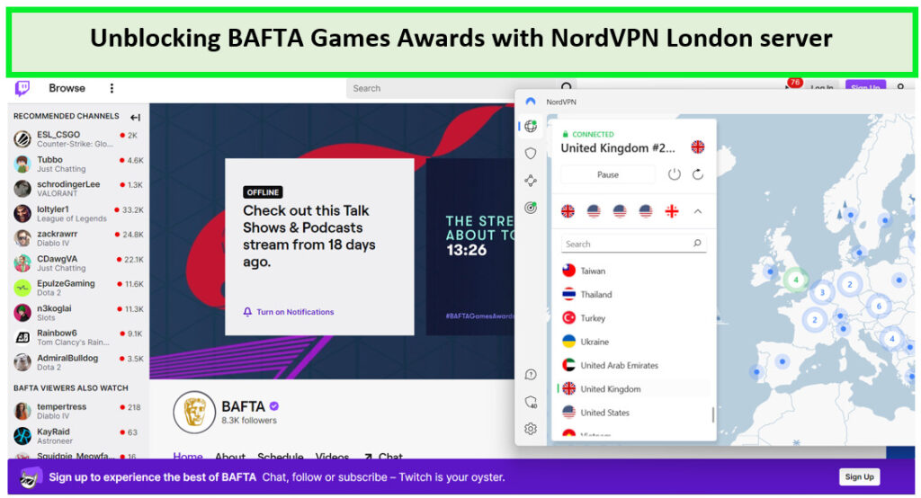 Watching-BAFTA-Games-Awards-with-NordVPN-in-USA