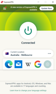 expressvpn-australian-server-connected