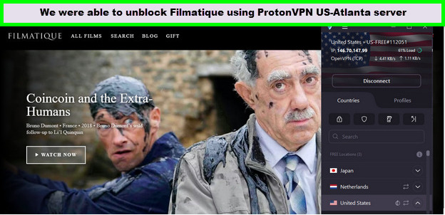 Unblocking-Filmatique-with-protonvpn-outside-USA