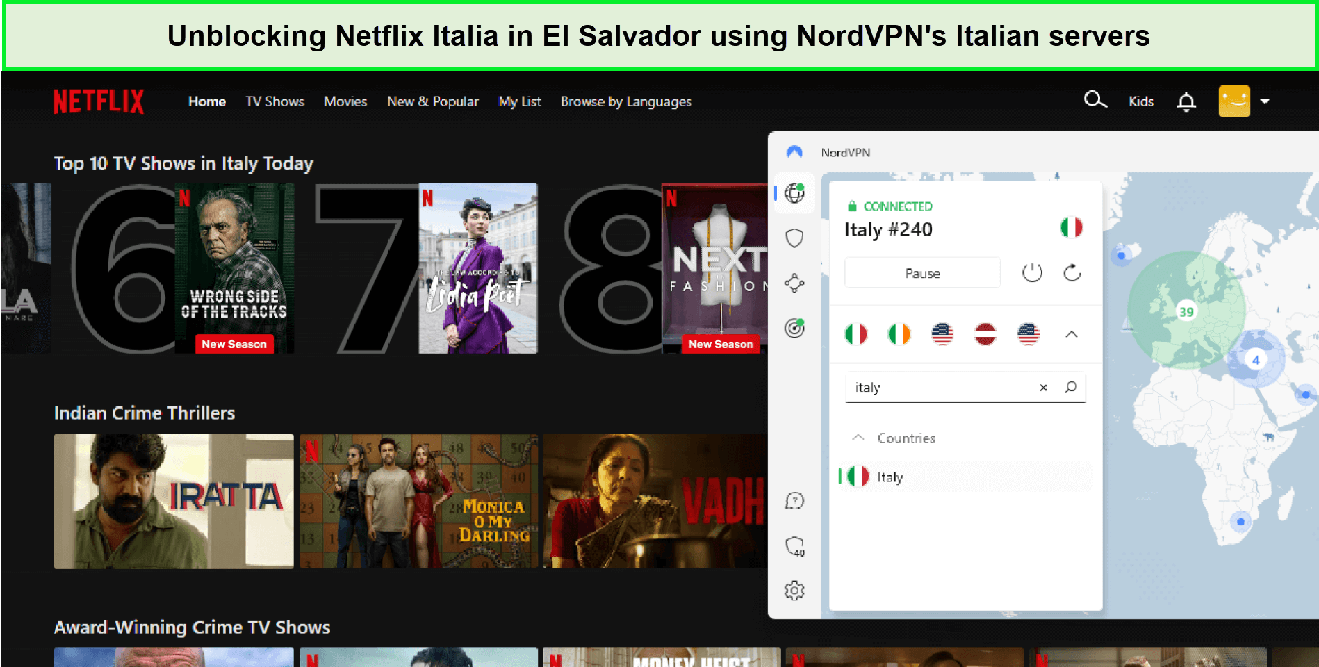 netflix-italia-in-el-salvador-nordvpn-italy-servers