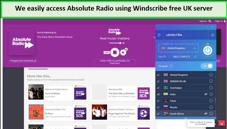 unblock-absolute-radio-with-windscribe