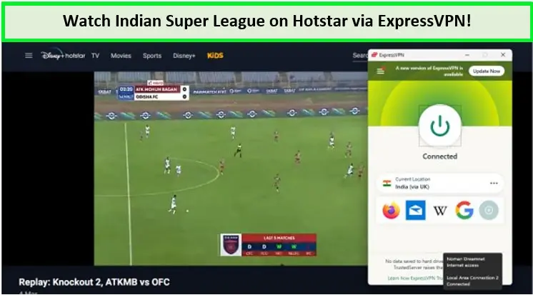 watch Indian Super League in Austrlaia on Hotstar