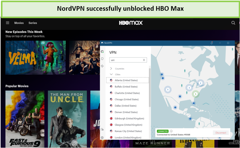  Schauen Sie sich HBO Max in Deutschland mit NordVPN an. 