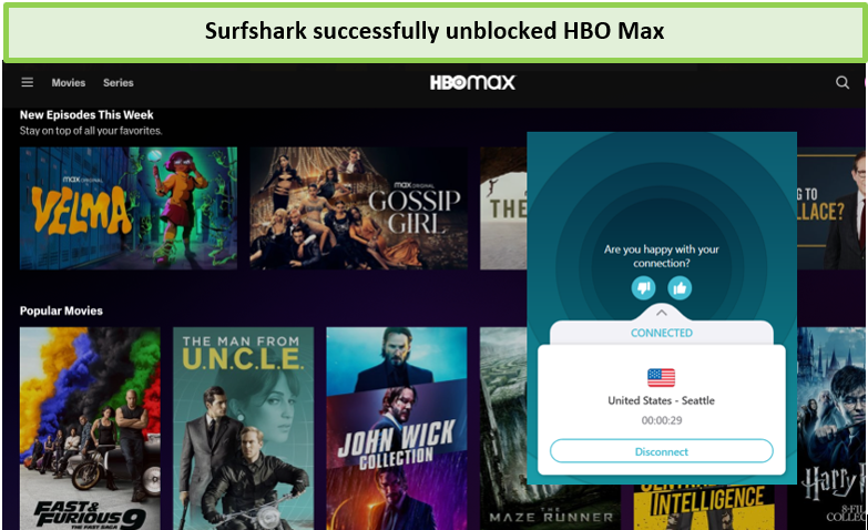  Schauen Sie sich HBO Max in Deutschland mit Surfshark an. 