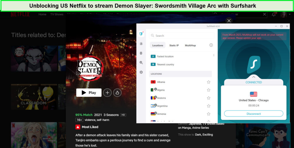 watching-Demon -Slayer-Swordsmith-Village-Arc-with-surfshark-outside-USA