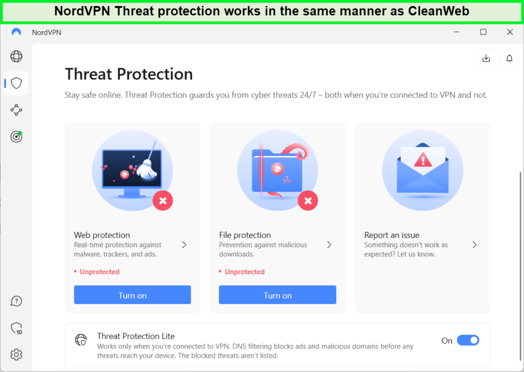 NordVPN-cleanweb-threat-protection-feature-in-Spain