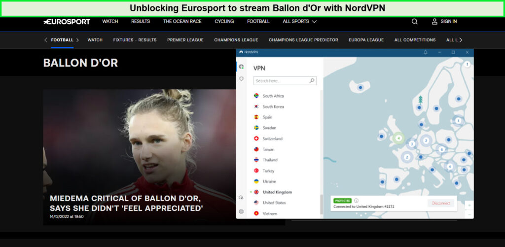 Streaming-ballon-d'or-with-NordVPN