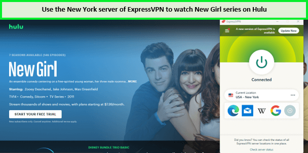 expressVPN-unblock-new-girl-series-on-hulu-in-Spain