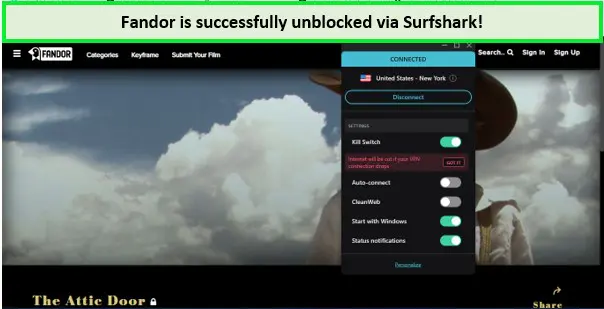 fandor-unblocked-outside-US-via-Surfshark