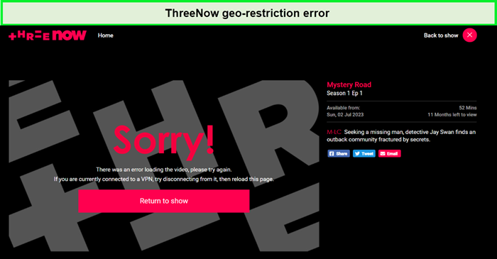 threenow geo-restriction error