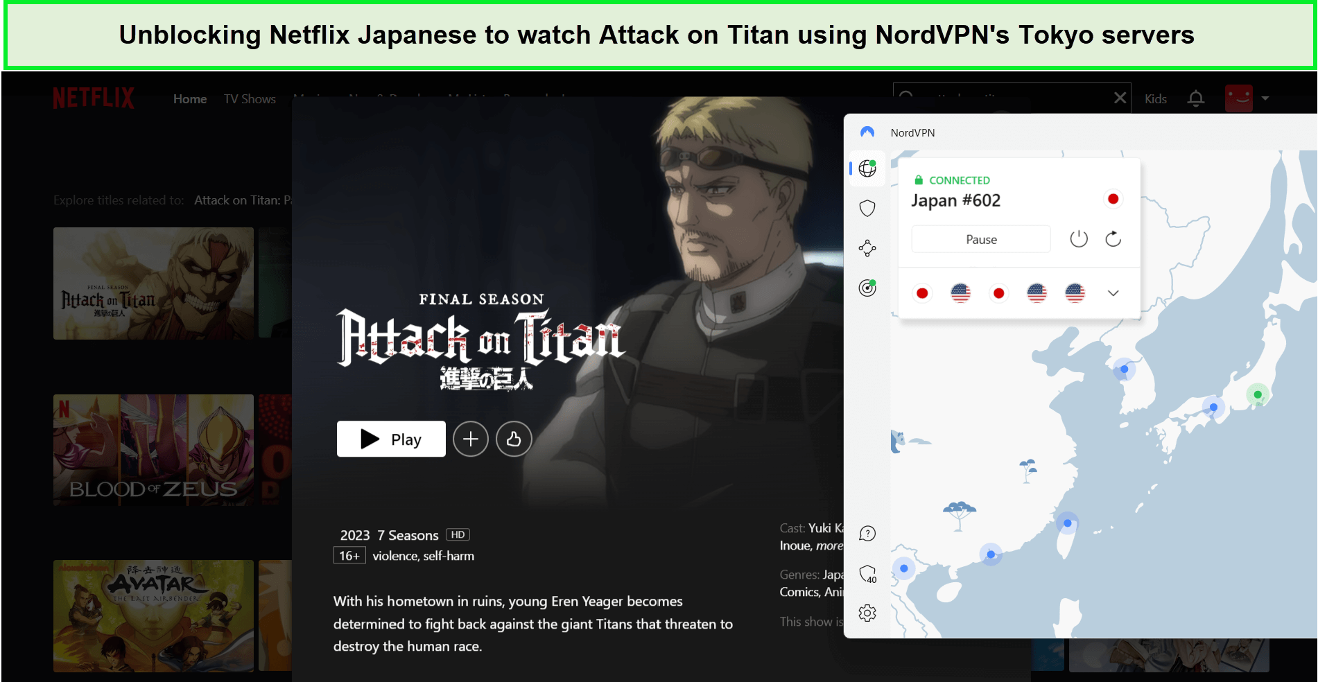watch-attack-on-titan-with-nordvpn-in-Spain