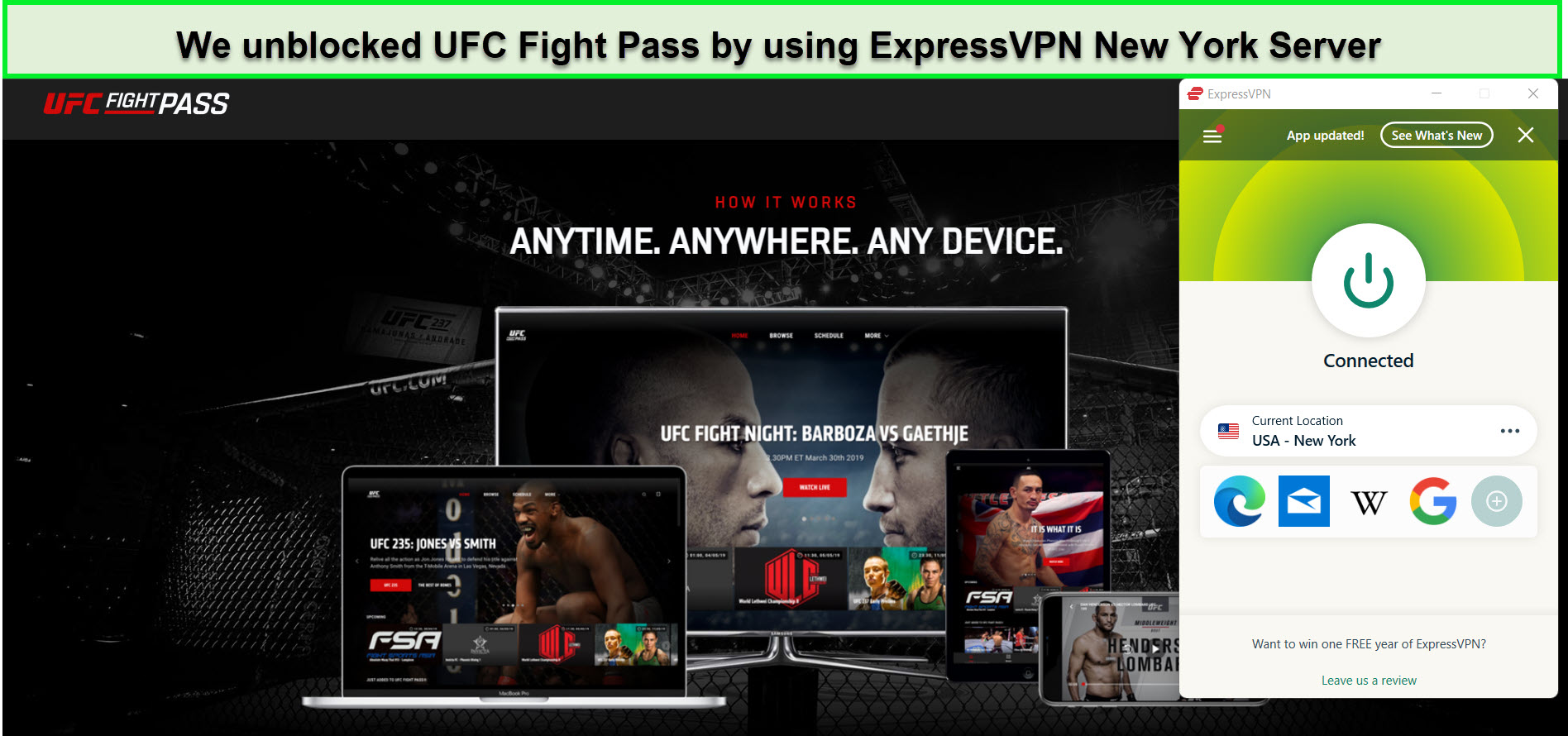  UFC combattimento con ExpressVPN  -  