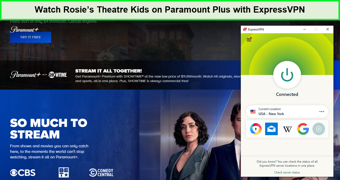 expressVPN-unblocks-Rosie’s Theatre Kids-on-Paramount-Plus- 