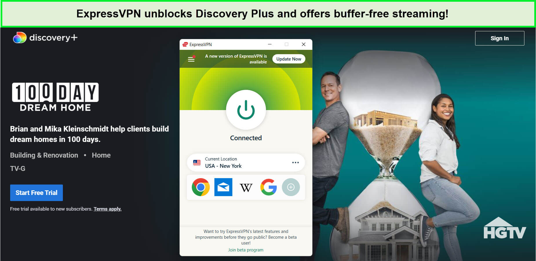 expressvpn-unblocks-hundred-day-dream-home-on-discovery-plus-outside-USA