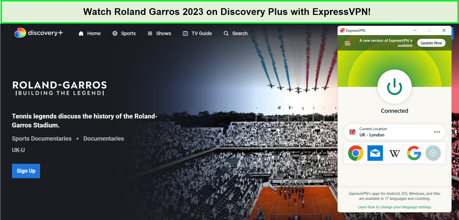 expressvpn-unblocks-roland-garros-in-India-on-discovery-plus