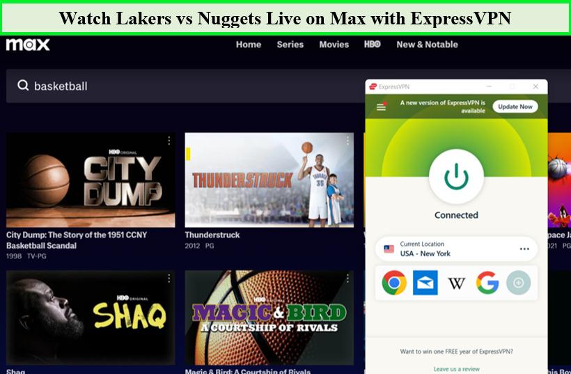 Watch Lakers vs. Nuggets Live  on MAX