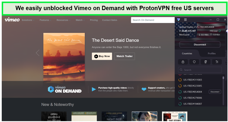 vimeo-with-protonvpn-in-France