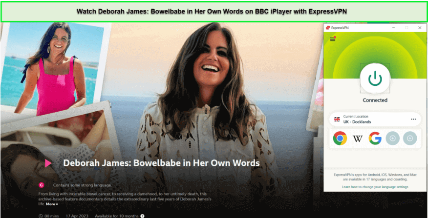 watch-deborah-james-on-bbc-iplayer-with-expressvpn-outside-UK