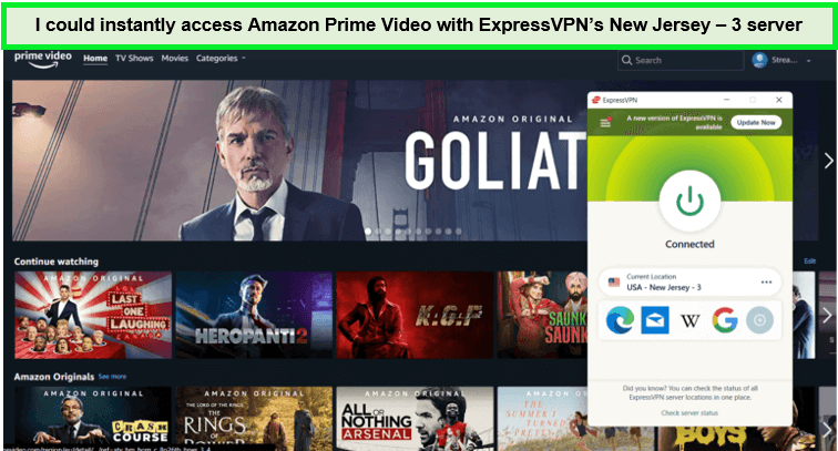  ExpressVPN desbloqueado para Amazon Prime Video. in - Espana 