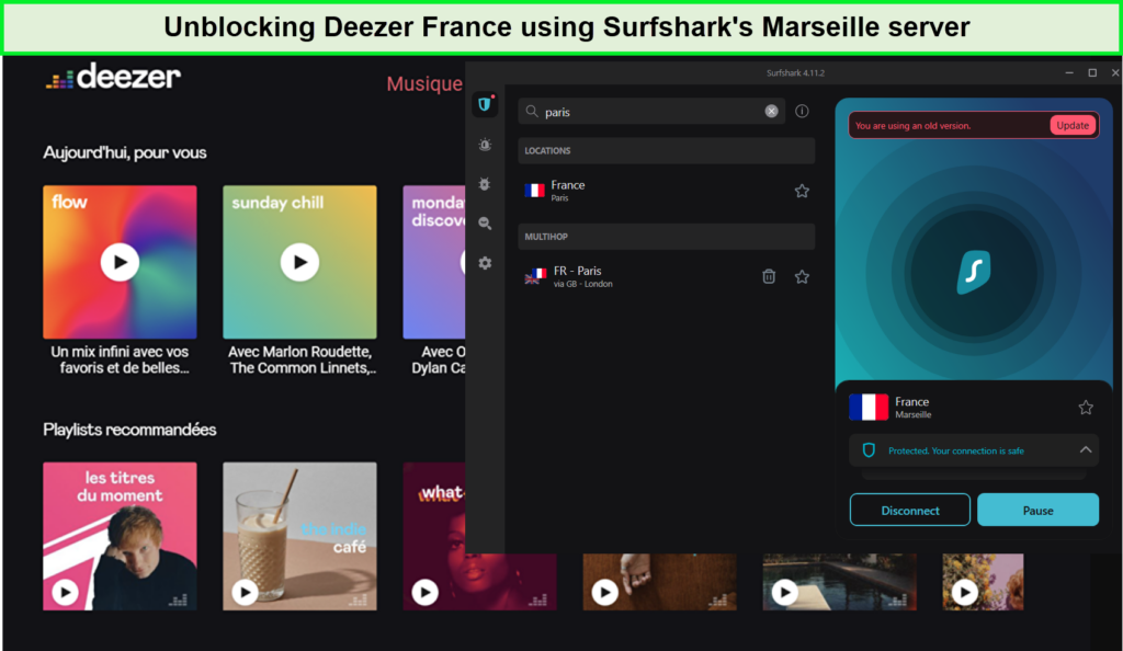 Unblocking-deezer-france-with-surfshark-in-France