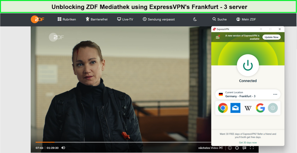 Unblocking-zdf-mediathek-in-France-with-expressvpn