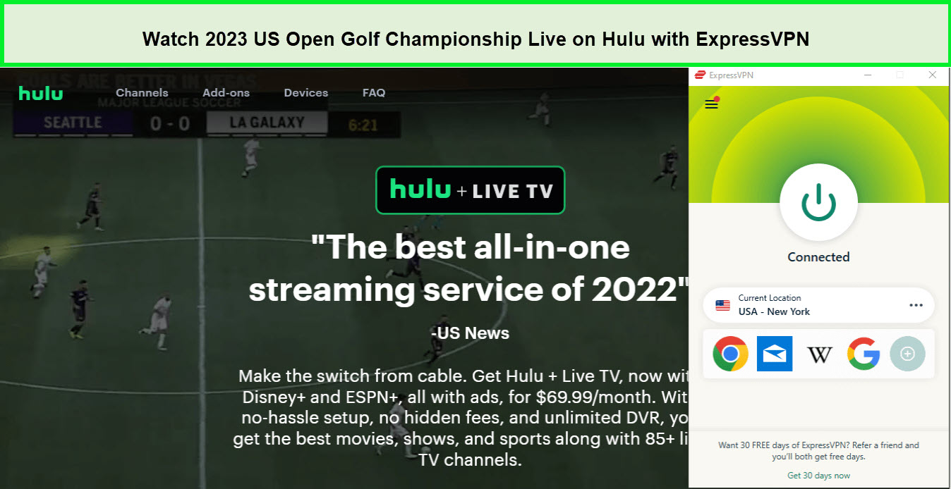 Watch 2023 US Open Golf Championship live outside USA on Hulu