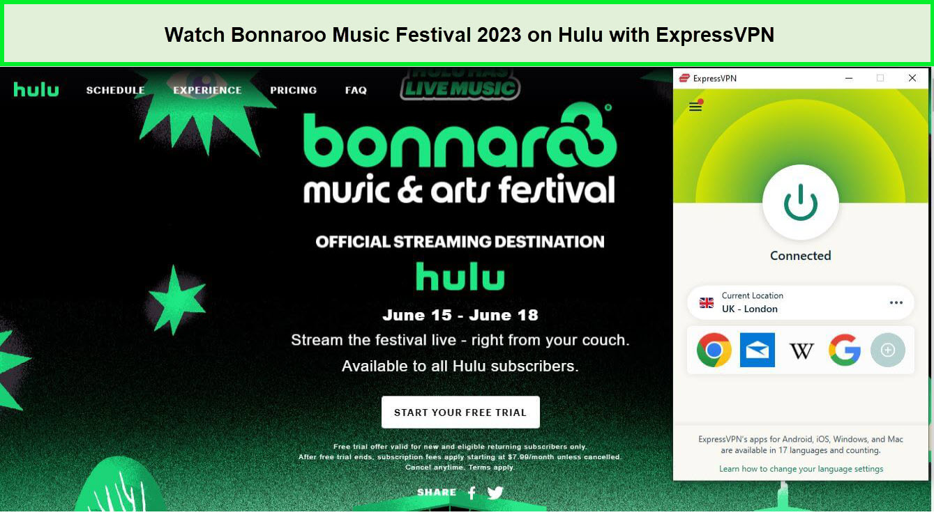 Watch-Bonnaroo-Music-Festival-2023-outside-USA-on-Hulu-with-ExpressVPN