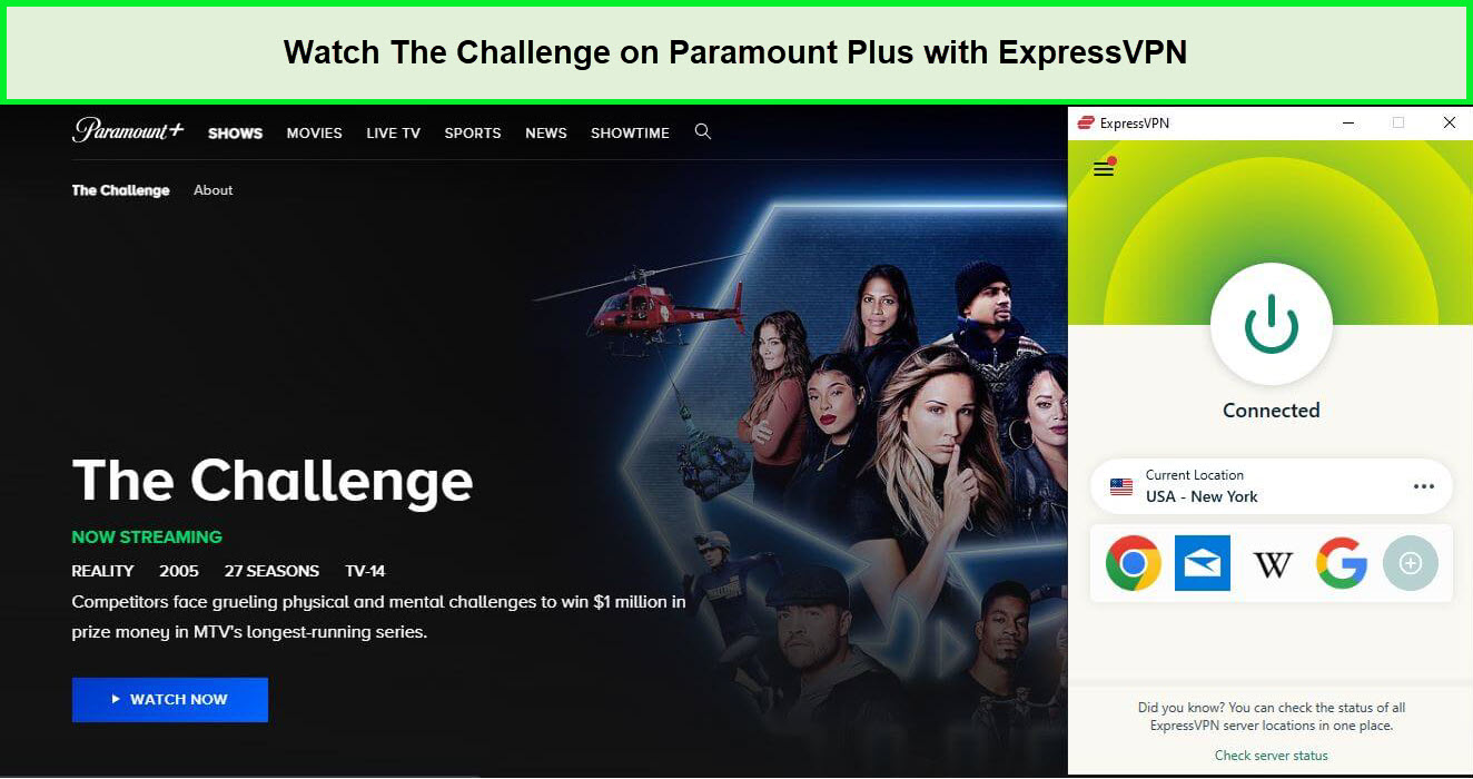 Schau dir die Herausforderung auf Paramount Plus an. in - Deutschland Mit ExpressVPN 