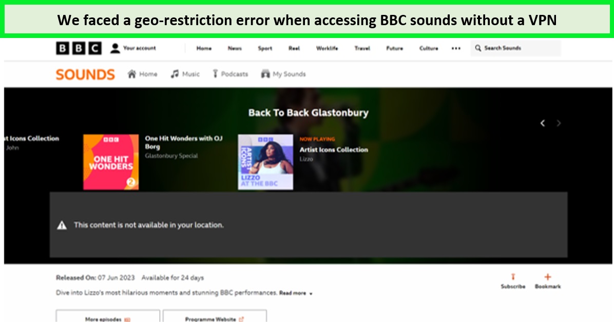  BBC-Sounds-Geo-Einschränkungsfehler in - Deutschland 
