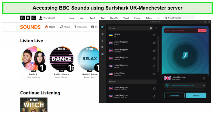  BBC-Sounds mit Surfshark 1 in - Deutschland 