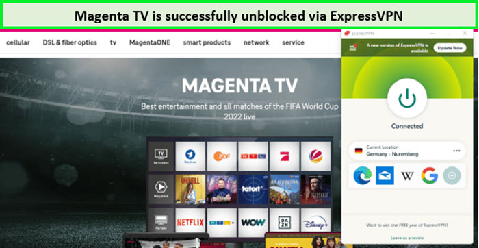  ExpressVPN débloque Magenta Sport  -  