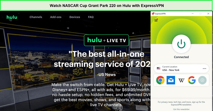 nascar-cup-on-hulu-with-expressvpn-in-Spain
