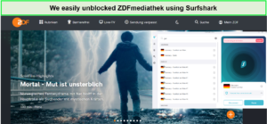 unblock-ZDFmediathek-surfshark-in-France