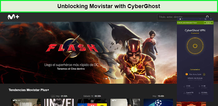 Moviestar-unblocked-with-CyberGhost-Spain-server-in-New Zealand