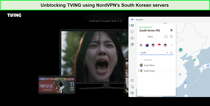 TVING-in-New Zealand-unblocked-by-nordvpn
