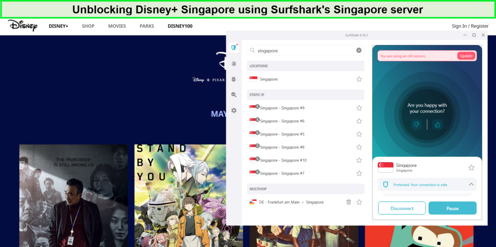 Unblocking-disney-plus-singapore-with-surfshark-in-UAE