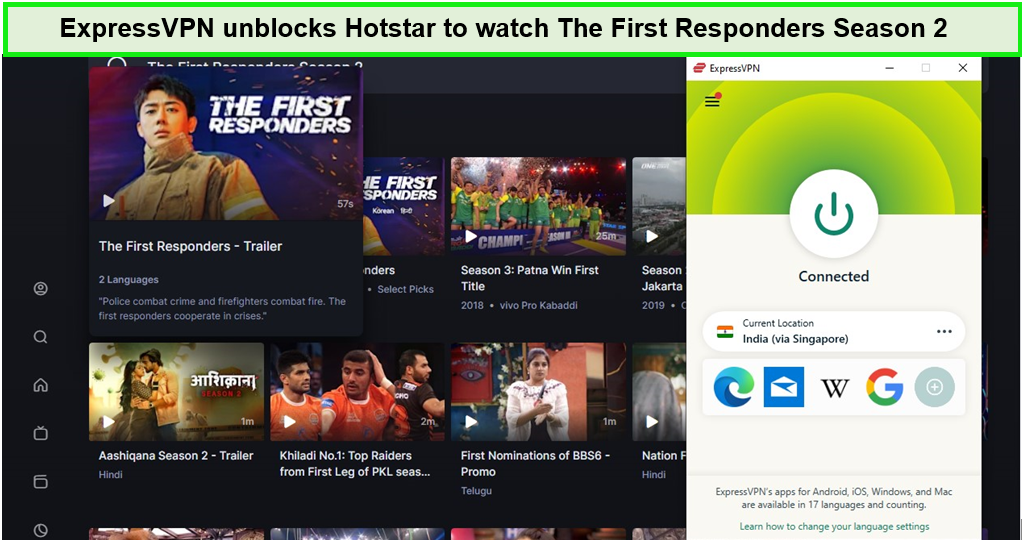 Use-ExpressVPN-to-watch-The-First-Responders-Season-2-in-Spain-on-Hotstar