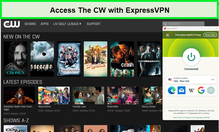 access the CW with expressvpn