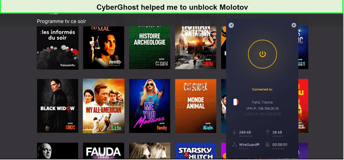 unblocked-molotov-using-cyberghost-in-Germany