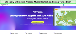 unblock-amazon-music-Deutschland-tunnelbear-in-Australia