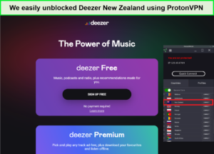 unblock-deezer-new-zealand-protonvpn-outside-New Zealand