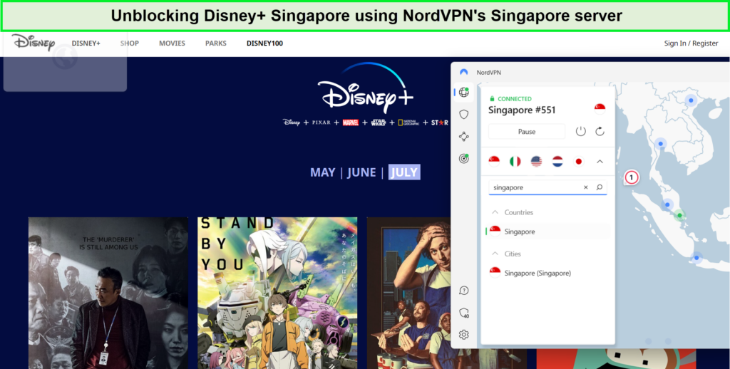 unblocking-disney-plus-singapore-with-nordvpn-in-USA