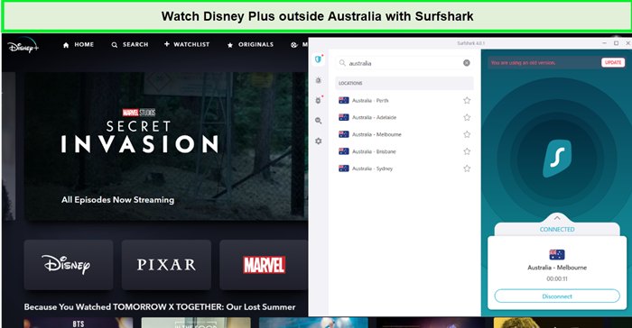 watch Disney Plus outside Australia with Surfshark