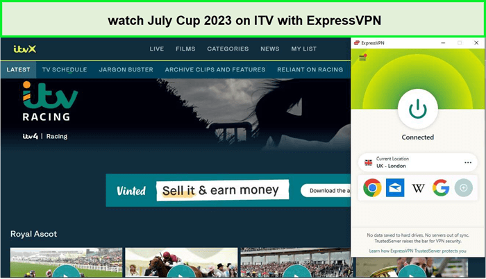 watch-July-Cup-2023-outside-UK-on-ITV-with-ExpressVPN
